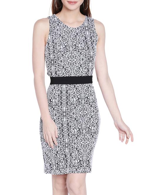 multicolored printed bodycon dress - 14364044 - Very Small Image - 1
