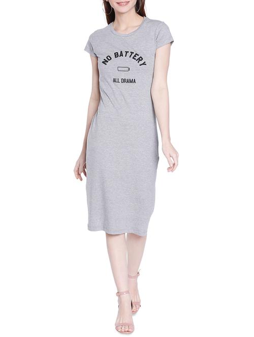 grey printed sheath dress - 14364050 - Very Small Image - 1