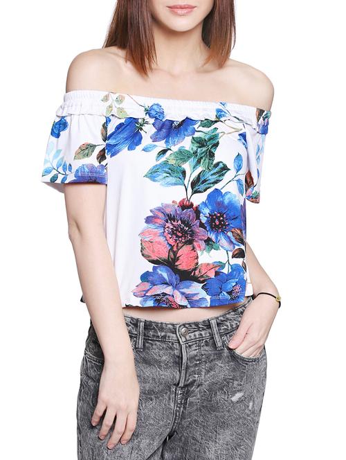 off shoulder crop top - 14364070 - Very Small Image - 1