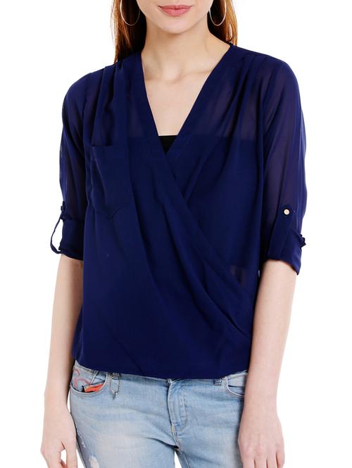 navy blue regular top - 14364081 - Very Small Image - 1