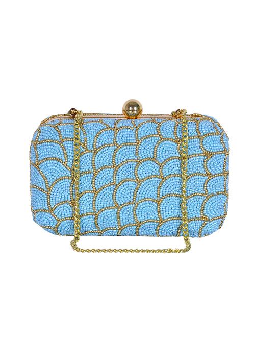 blue polyester box clutch - 14364792 - Very Small Image - 1