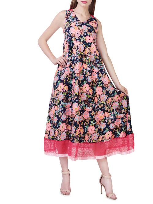 multi colored crepe dress - 14364852 - Very Small Image - 1