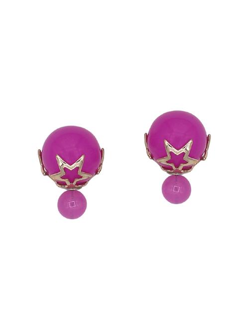 purple studs earring - 14365460 - Very Small Image - 1