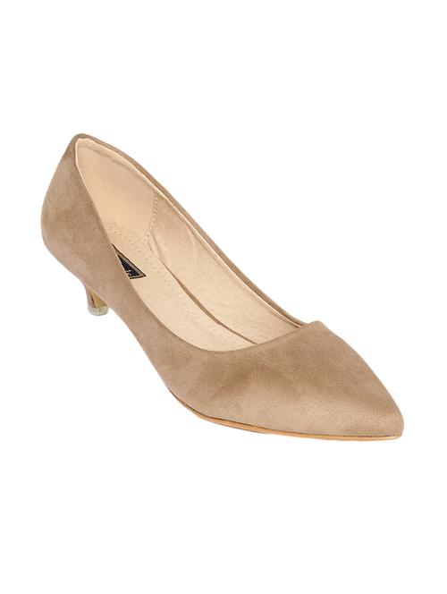 beige suede slip on pumps - 14366996 - Very Small Image - 1