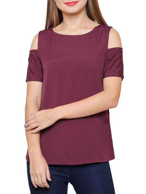 solid purple casual top - 14367103 - Very Small Image - 1