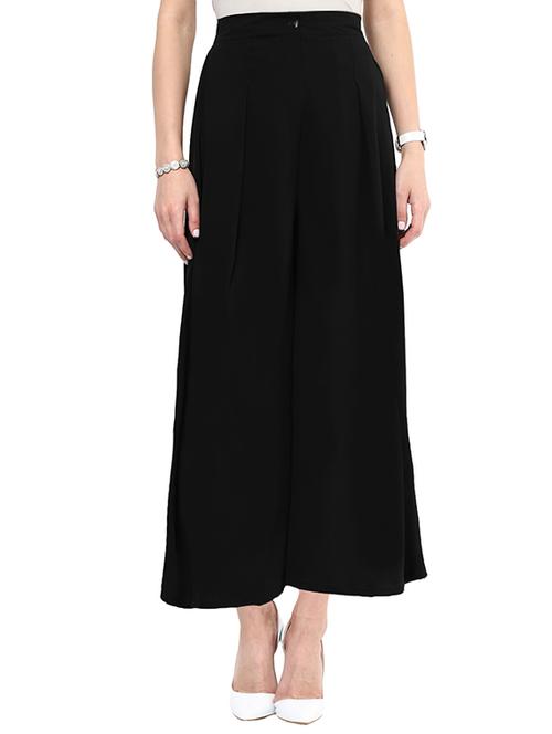 solid black crepe palazzo - 14367113 - Very Small Image - 1