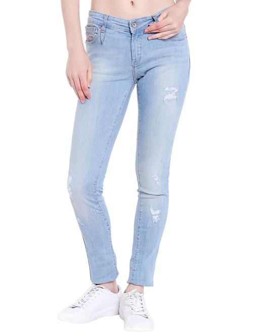 light blue distressed denim jean - 14367778 - Very Small Image - 1