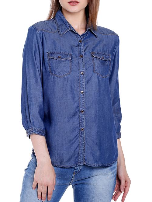 blue denim shirt - 14367893 - Very Small Image - 1