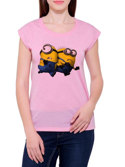 pink cotton blend tee - 14367973 - Very Small Image - 1