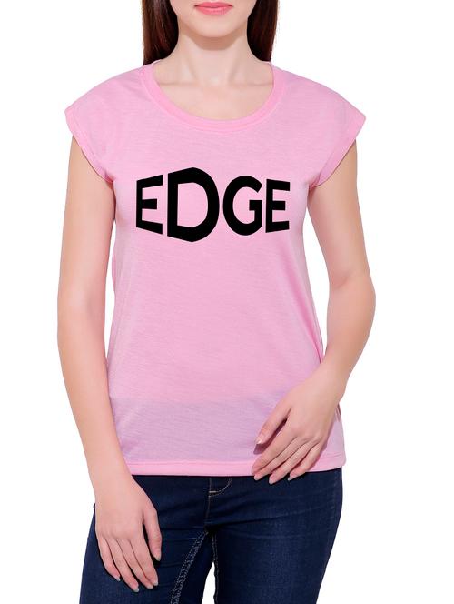 pink cotton blend tee - 14367980 - Very Small Image - 1