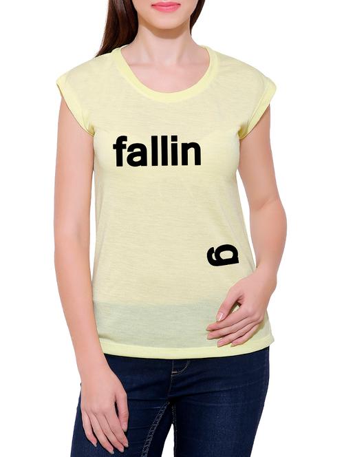 yellow cotton blend tee - 14367983 - Very Small Image - 1
