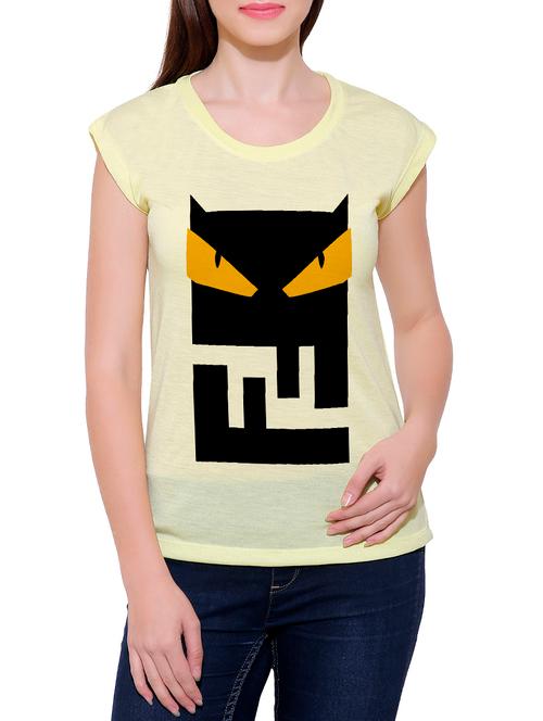 yellow cotton blend tee - 14368004 - Very Small Image - 1