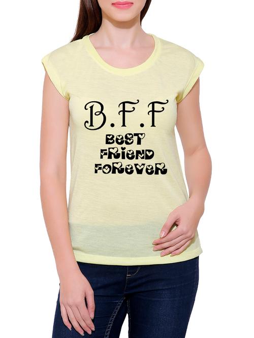 yellow cotton blend tee - 14368008 - Very Small Image - 1