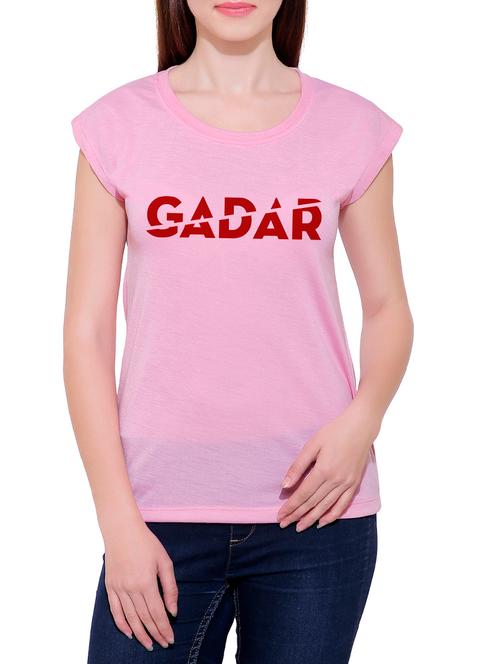 pink cotton blend tee - 14368017 - Very Small Image - 1