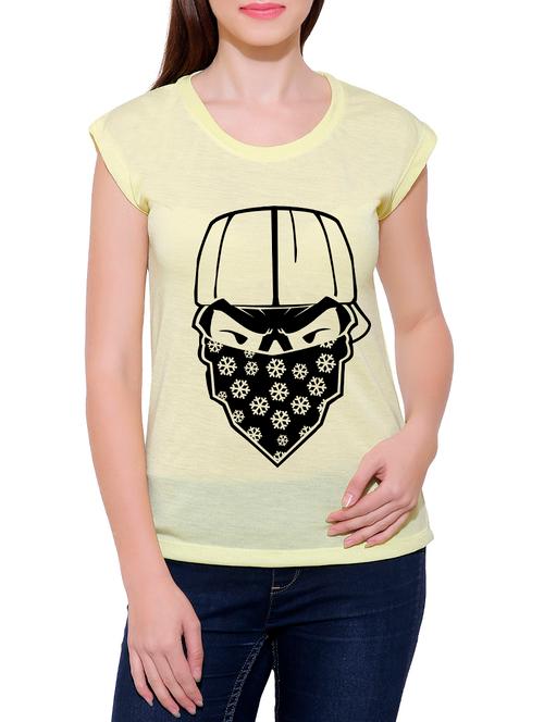 yellow cotton blend tee - 14368028 - Very Small Image - 1