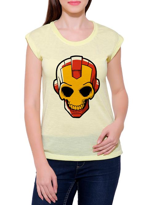 yellow cotton blend tee - 14368036 - Very Small Image - 1