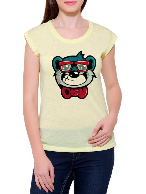 yellow cotton blend tee - 14368052 - Very Small Image - 1