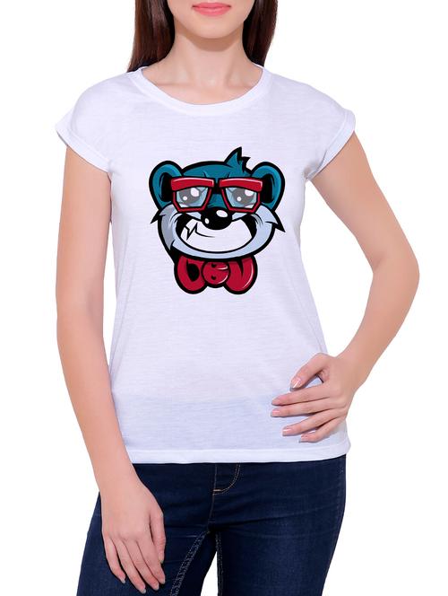 white cotton blend tee - 14368054 - Very Small Image - 1