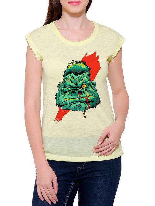 yellow cotton blend tee - 14368064 - Very Small Image - 1
