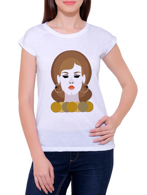 white cotton blend tee - 14368070 - Very Small Image - 1