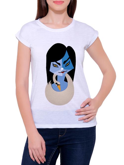 white cotton blend tee - 14368074 - Very Small Image - 1