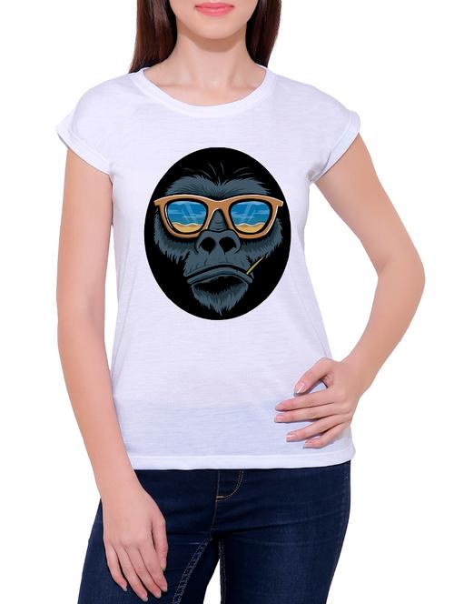 white cotton blend tee - 14368086 - Very Small Image - 1