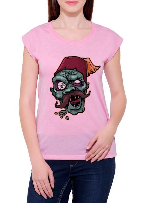 pink cotton blend tee - 14368089 - Very Small Image - 1