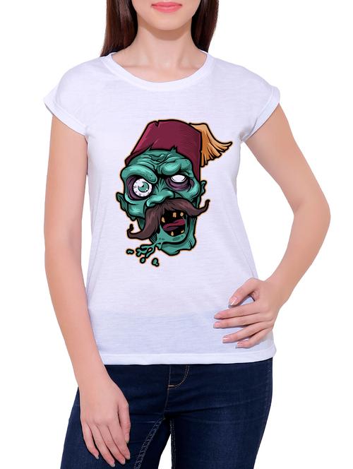 white cotton blend tee - 14368090 - Very Small Image - 1