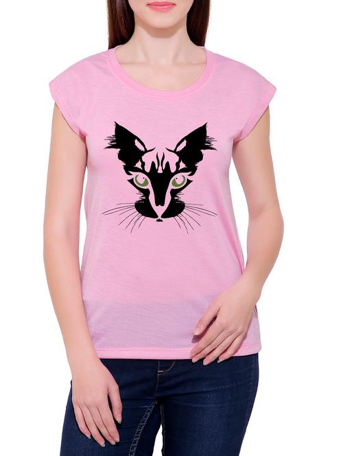 pink cotton blend tee - 14368125 - Very Small Image - 1