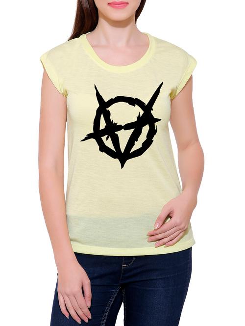 yellow cotton blend tee - 14368132 - Very Small Image - 1