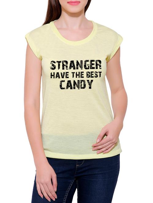 yellow cotton blend tee - 14368140 - Very Small Image - 1