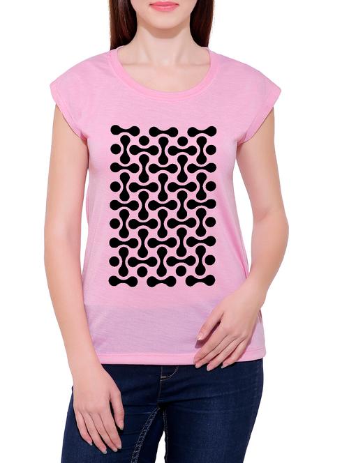 pink cotton blend tee - 14368157 - Very Small Image - 1