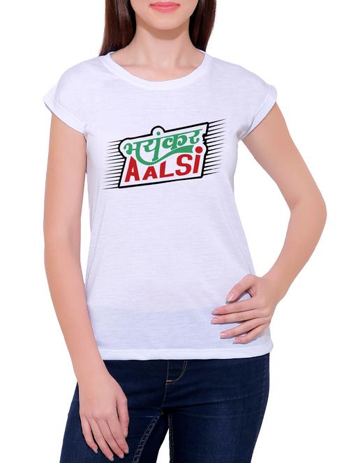 white cotton blend tee - 14368178 - Very Small Image - 1