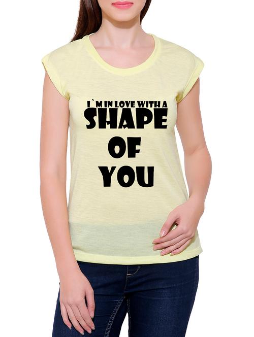 yellow cotton blend tee - 14368244 - Very Small Image - 1