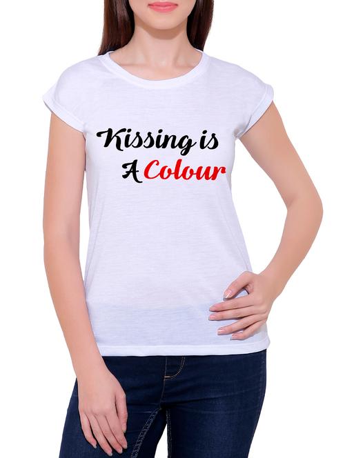 white cotton blend tee - 14368262 - Very Small Image - 1