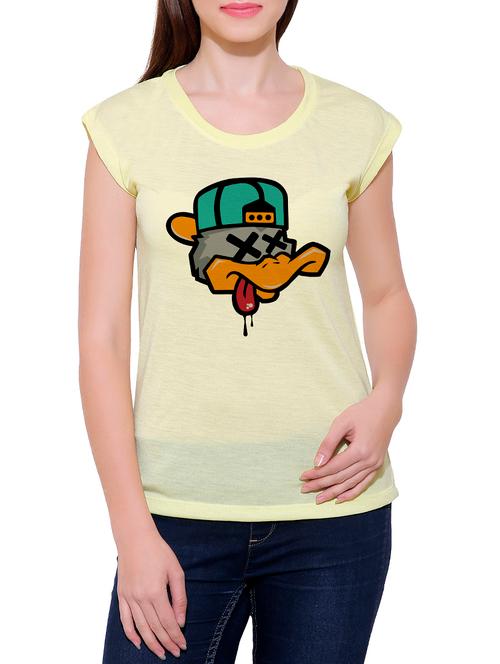 yellow cotton blend tee - 14368292 - Very Small Image - 1