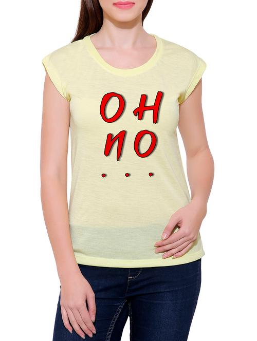 yellow cotton blend tee - 14368300 - Very Small Image - 1
