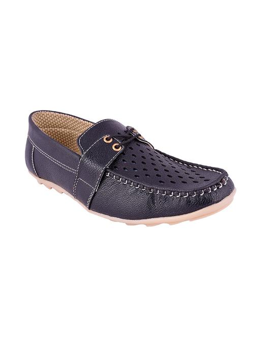 black leatherette slip on loafer - 14370867 - Very Small Image - 1
