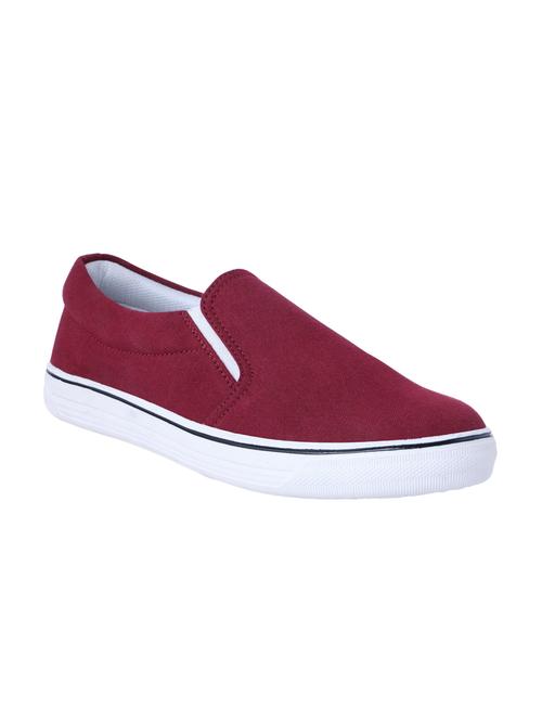 maroon Canvas casual slipon - 14372879 - Very Small Image - 1