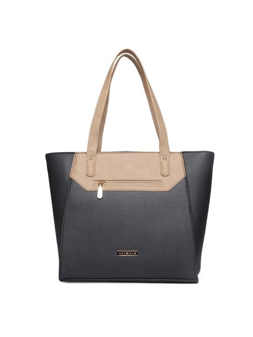 black leatherette regular handbag - 14373239 - Very Small Image - 1