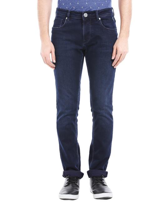 blue cotton washed jeans - 14374192 - Very Small Image - 1
