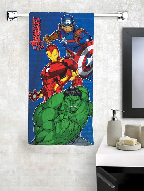 blue cotton bath towel - 14375424 - Very Small Image - 1