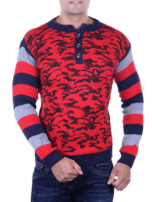 red wool pullover - 14377150 - Very Small Image - 1