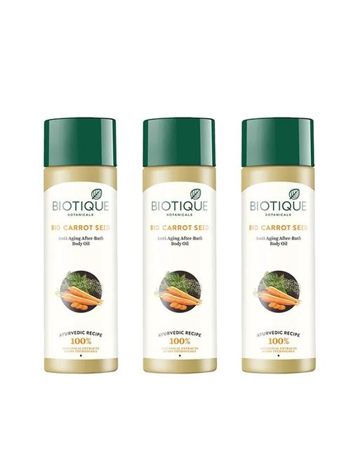 biotique bio carrot seed anti ageing after bath body oil - 14377432 - Very Small Image - 1