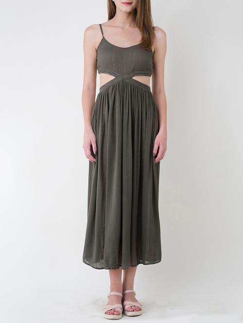 olive empire line dress - 14378440 - Very Small Image - 1