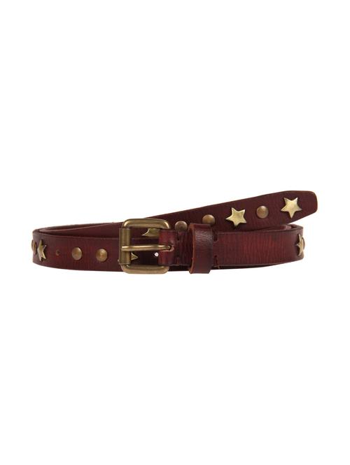hickory brown vintage brass finish rivets studded ladies belt - 14379354 - Very Small Image - 1