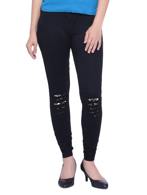 black cotton casual legging - 14379912 - Very Small Image - 1