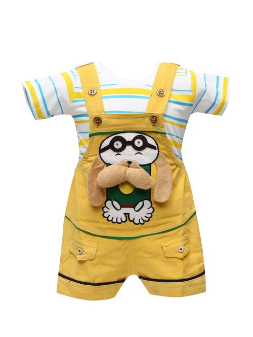 yellow cotton dungarees twin sets & jump suit - 14380889 - Very Small Image - 1