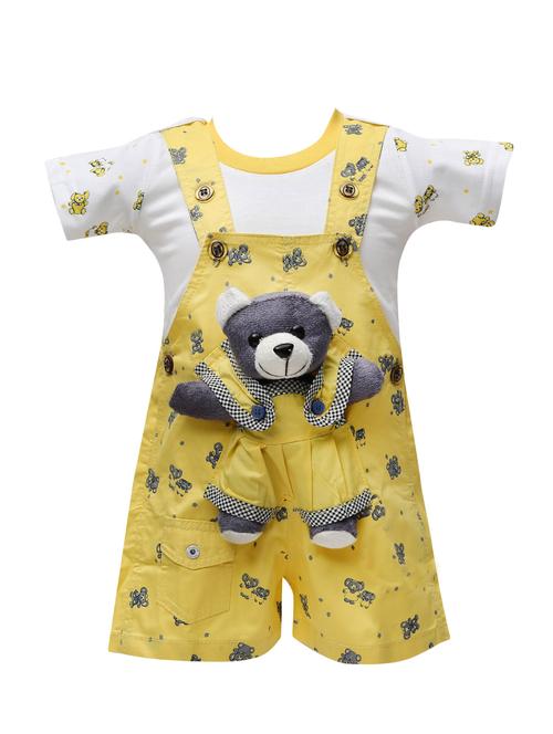 yellow cotton dungarees twin sets & jump suit - 14380892 - Very Small Image - 1