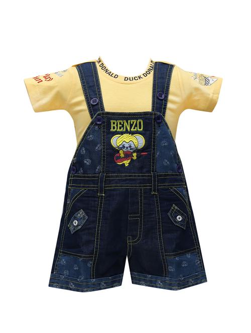 yellow cotton dungarees twin sets & jump suit - 14380904 - Very Small Image - 1